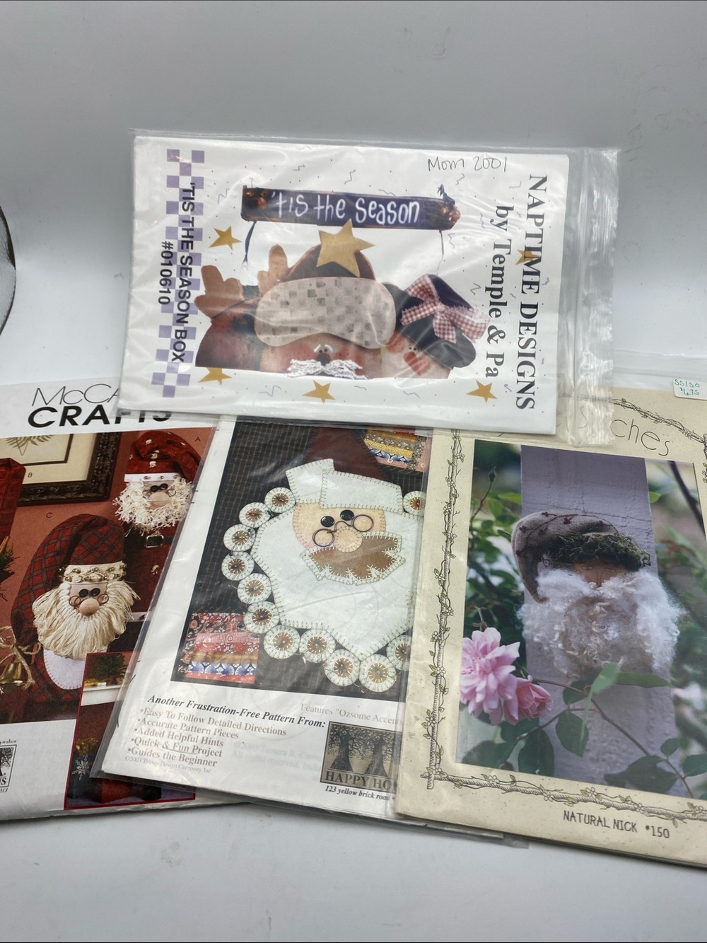 Santa Craft Patterns (4) NWT